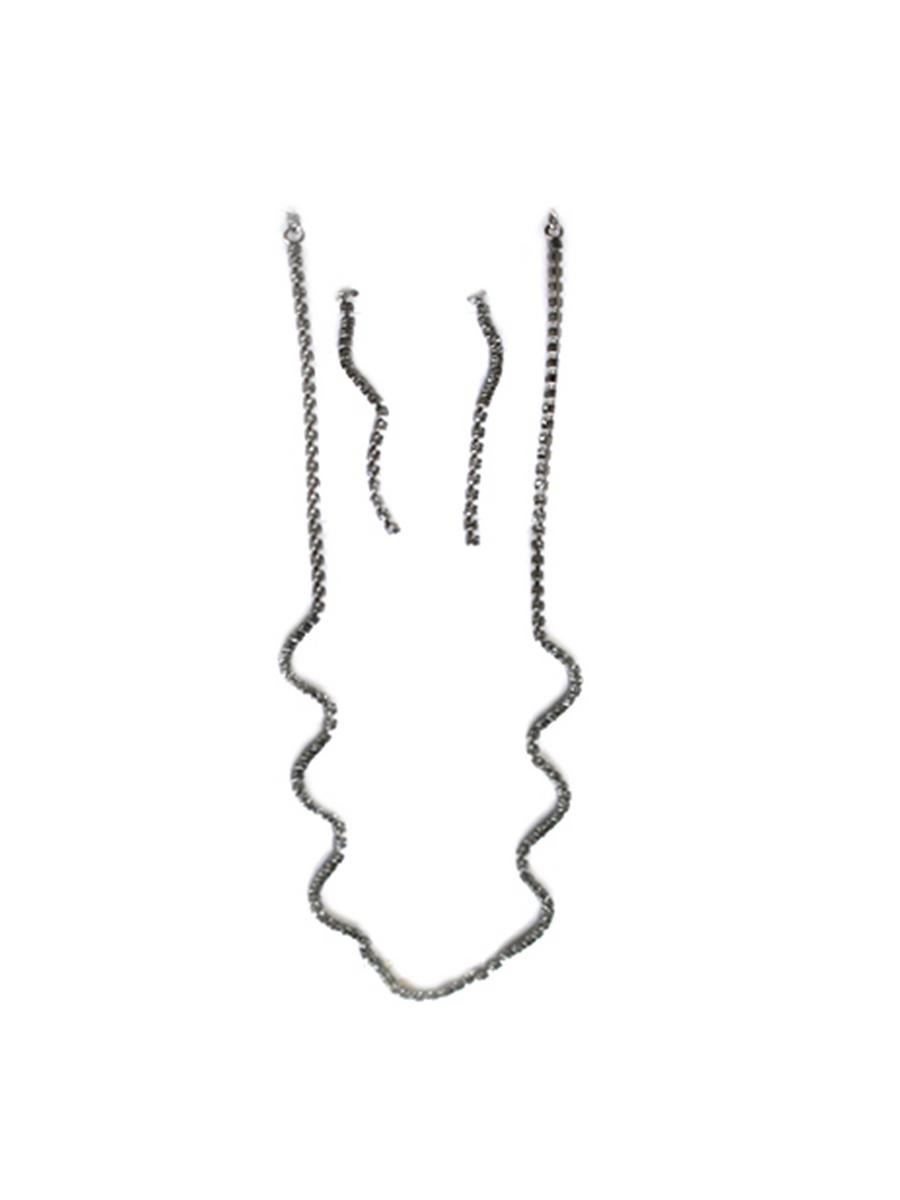 PIN &TUBE - Rhinestone Scallop Necklace