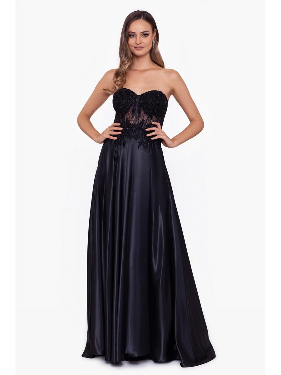 BLONDIE NITE - Strapless Beaded Bodice Gown