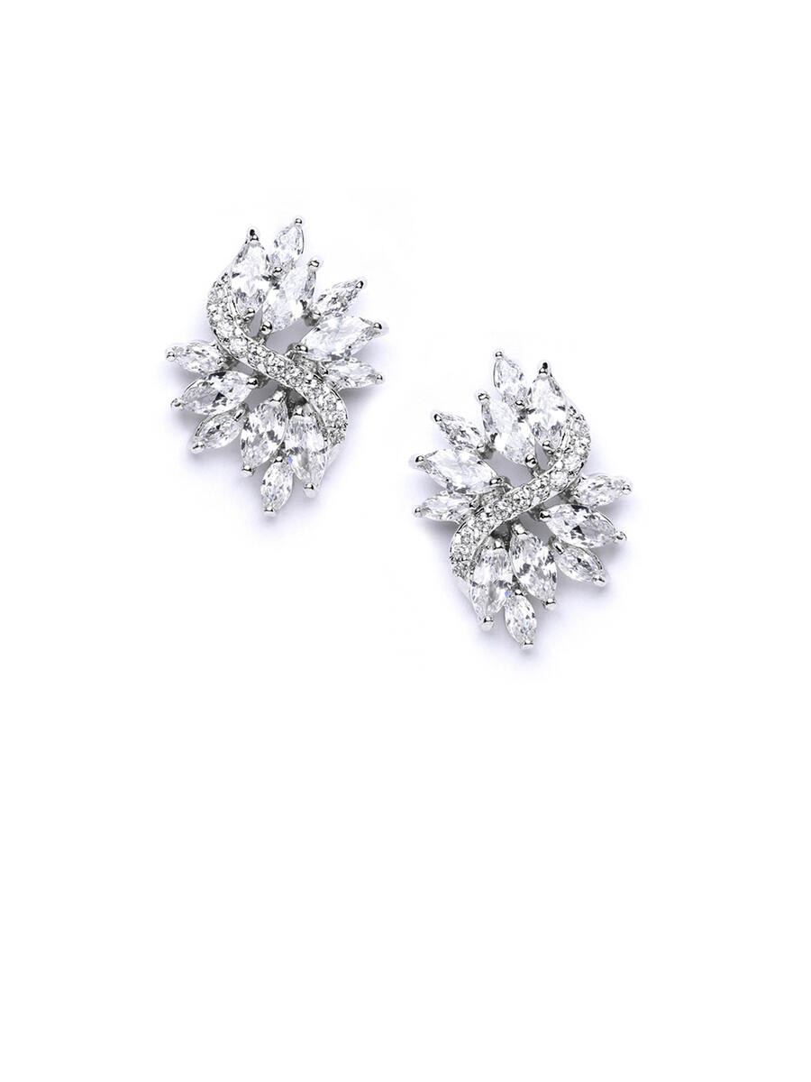 MARIELL - Marquis Cubic Zirconia Cluster Earrings 4014E