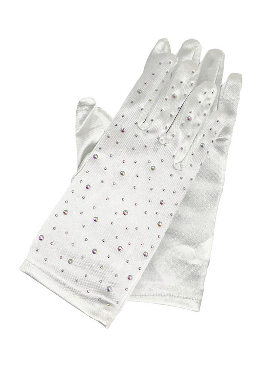 WONA TRADING INC - Stone Embellished Satin Dressy Wedding Gloves GL0012