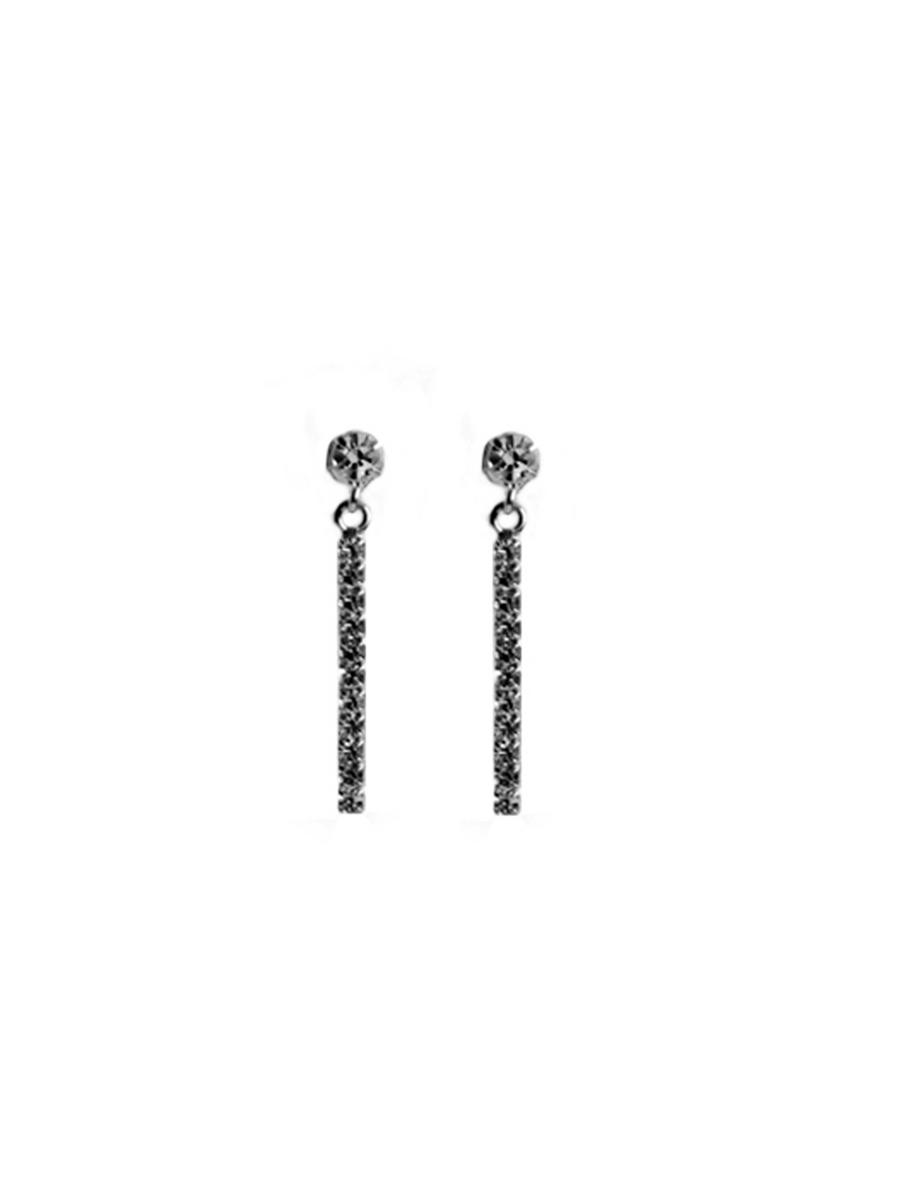 PIN &TUBE - Small Rhinestone Bar Earring Drop