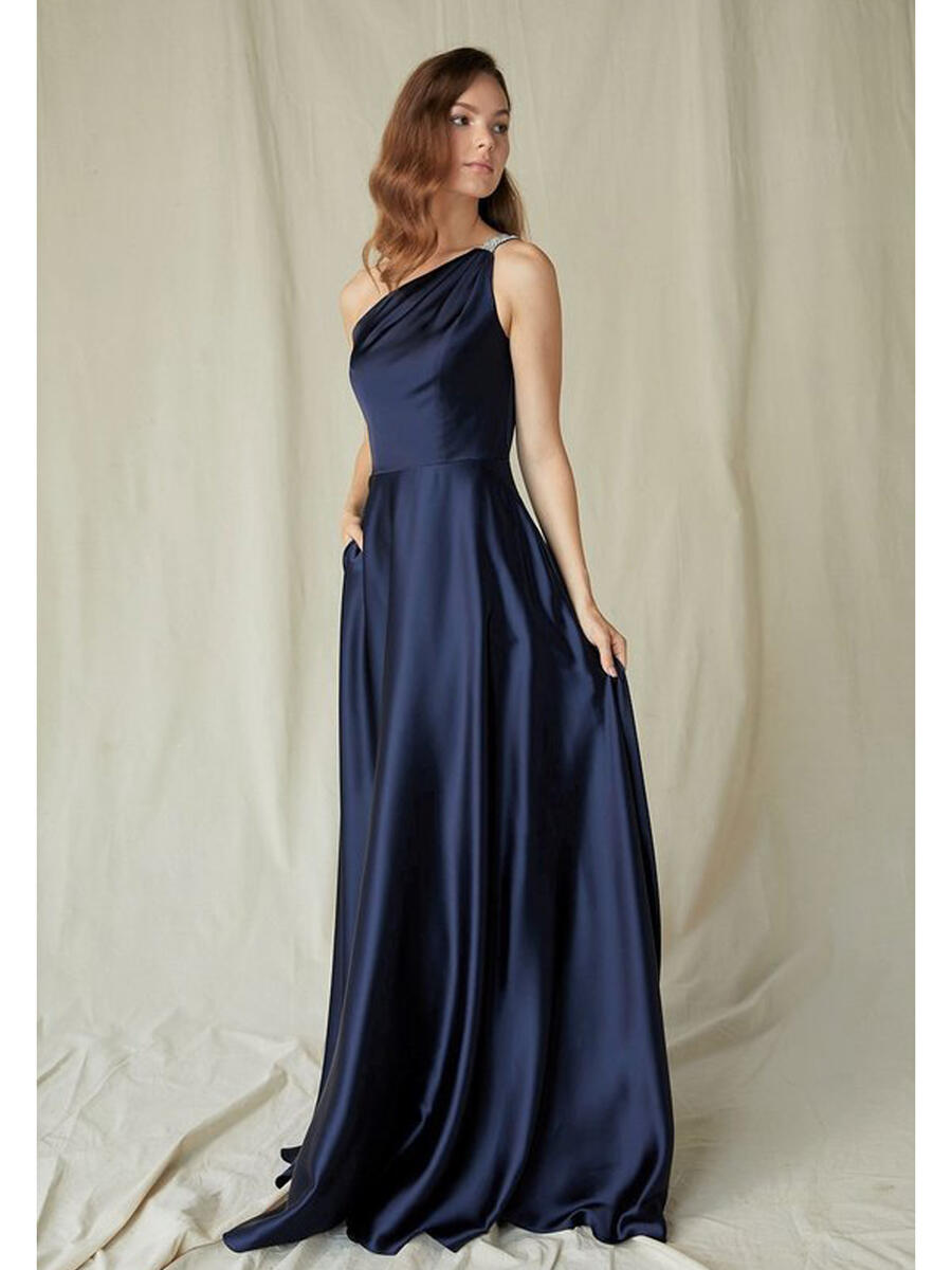 Fashion Eureka - Satin One Shoulder Gown 9025