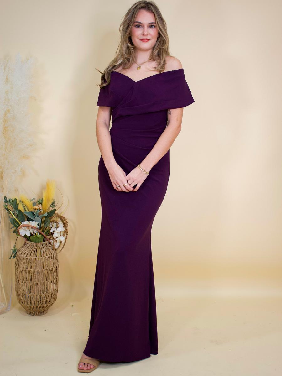 scott - Jersey Gown Off The Shoulder A25252