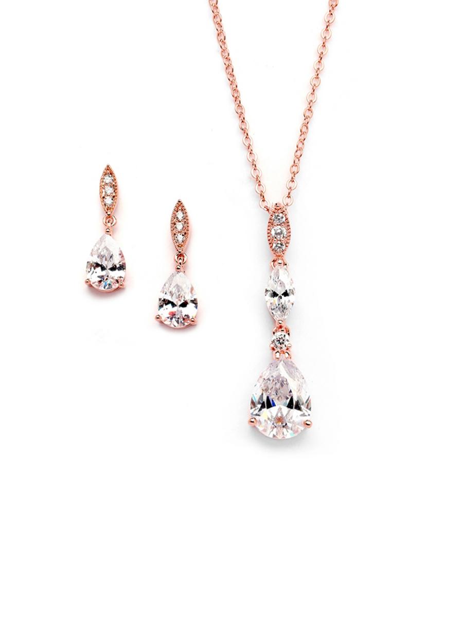MARIELL - Pave & Cubic Zirconia Necklace Set 2030