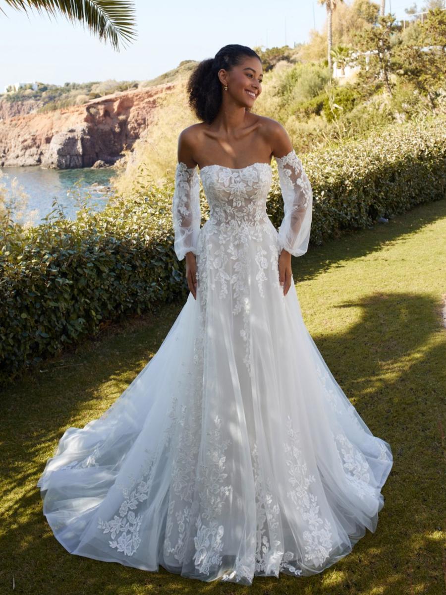 Demetrios Bridal - Tulle Embroidered Bridal Gown 8138