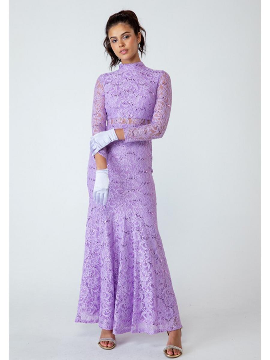 Fashion Eureka - Long-Sleeved Lace Sheer Waist 2095