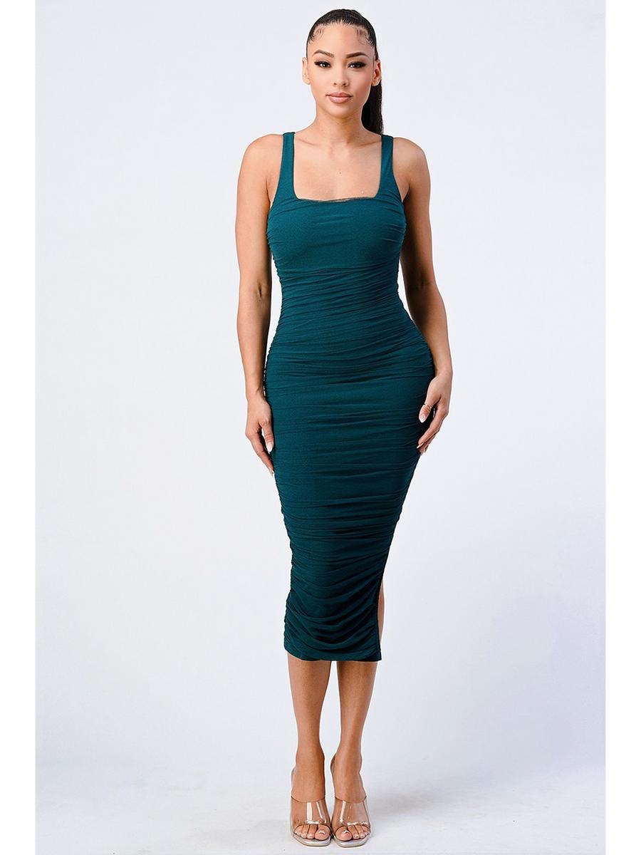 PRIVY - Ruched Bodycon Dress PD70584S