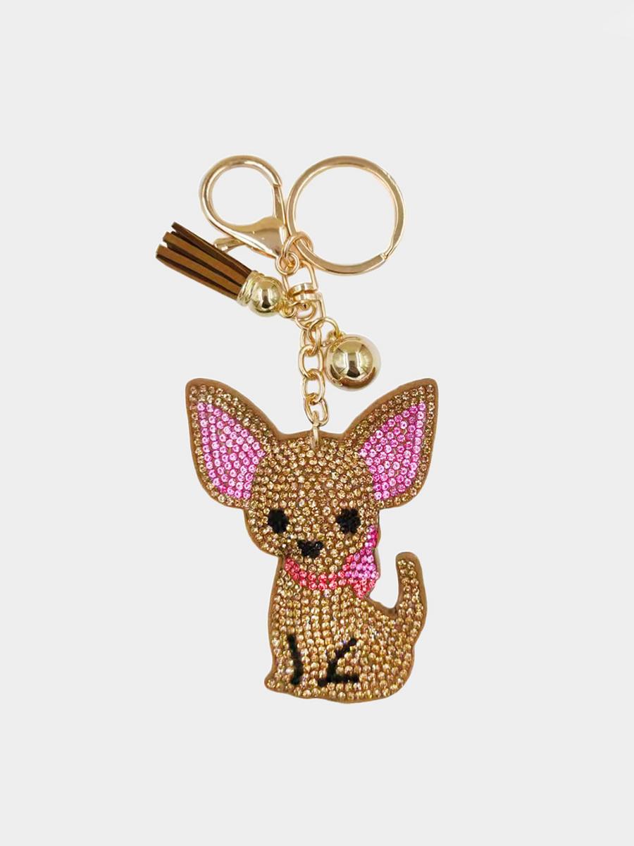 WONA TRADING INC - Bling Chihuahua Dog Tassel Key Chain