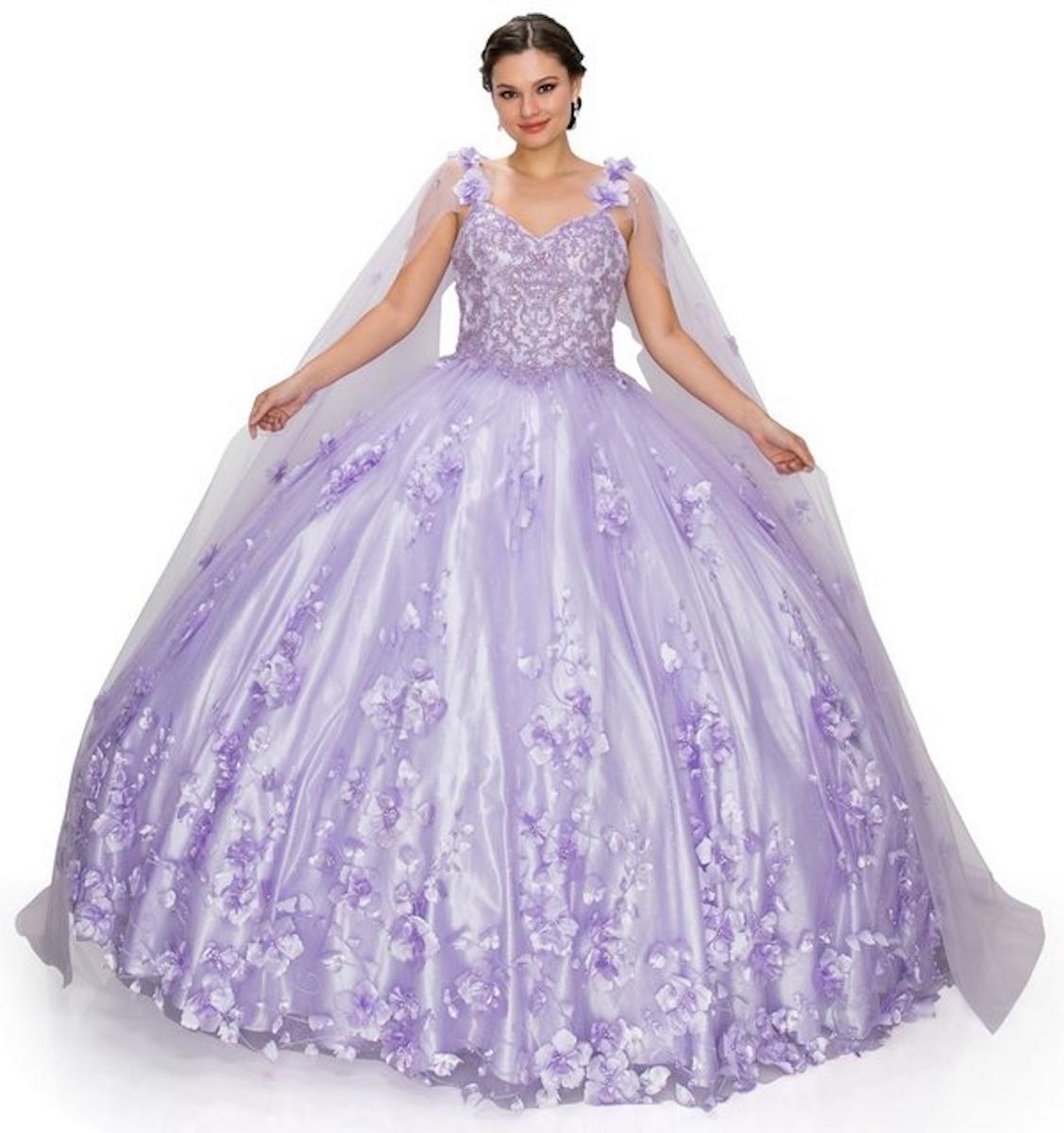 Cinderella Couture - 3D Floral Sweet Detachable Cape Sleeve 8030J