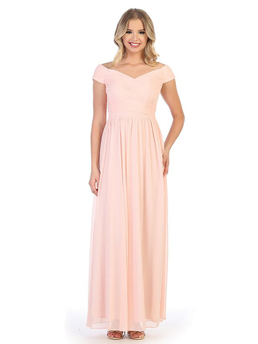 CINDY COLLECTION USA - Off The Shoulder Chiffon Gown 1600