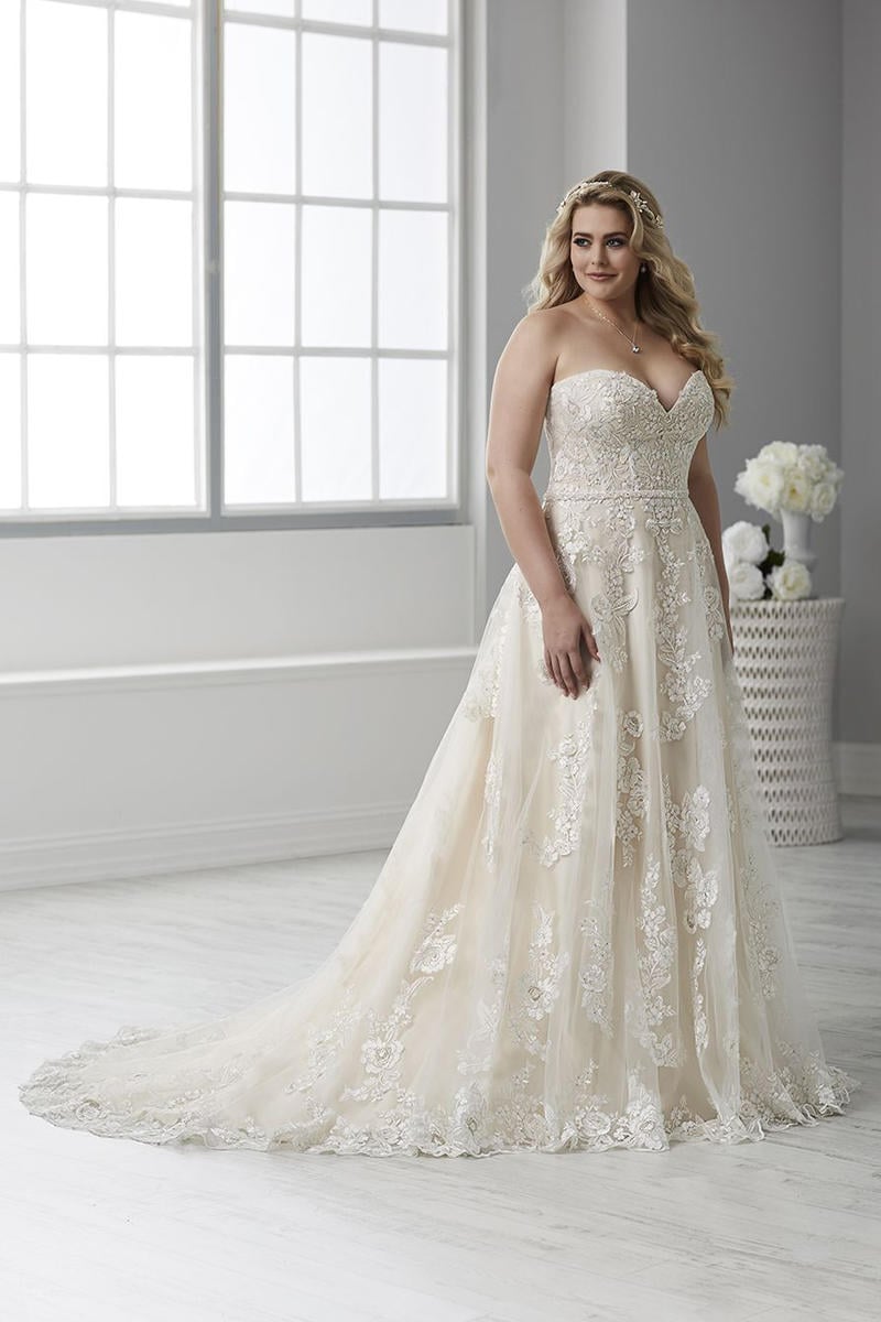 Adrianna Papell - Sweetheart Embroidered Lace Bridal Gown 29310