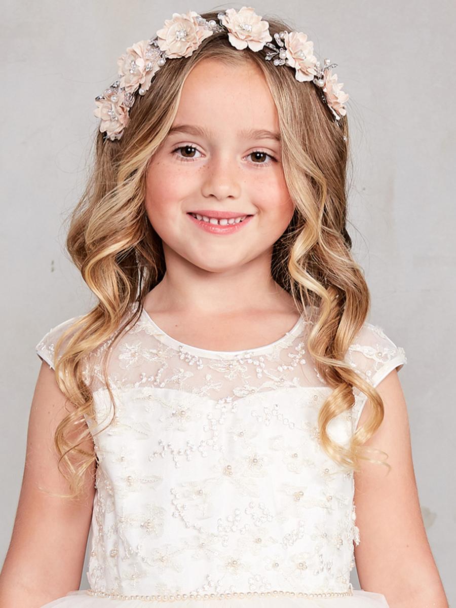 TIP TOP childrens - Silk Flower Headband With Rhinestone And Pearl 136
