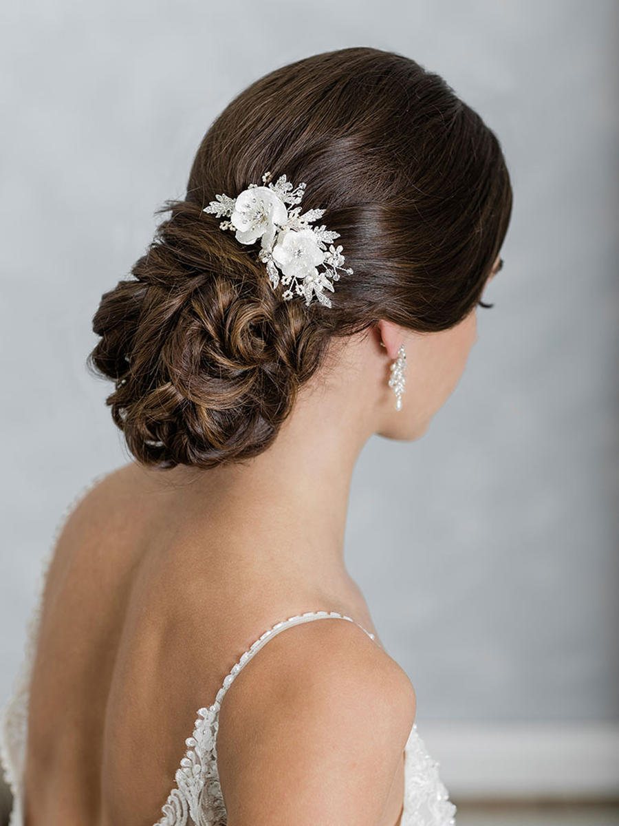 BELAIRE BRIDAL - Comb of sugar-glitter flowers