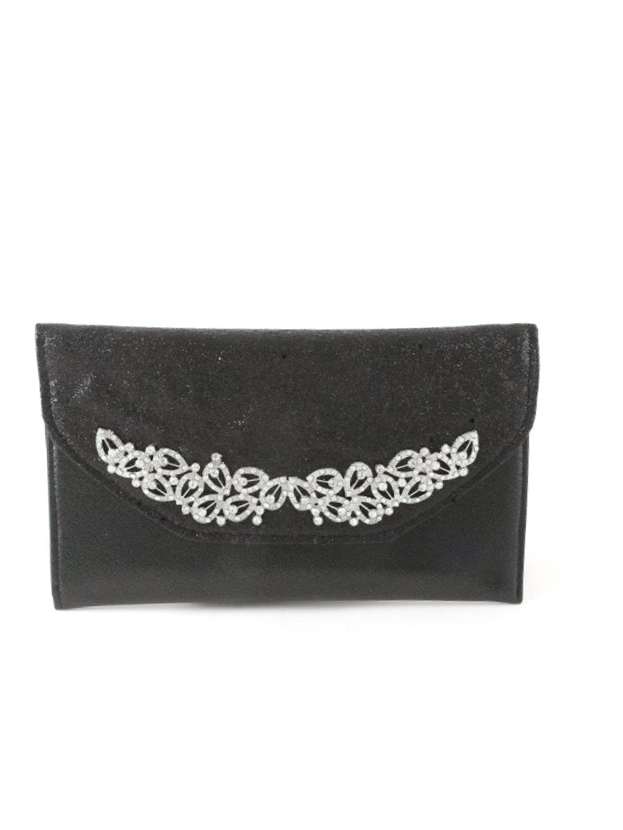 UR ETERNITY BAGS - Leatherette Glitter Fabric Evening Envelope Bag /