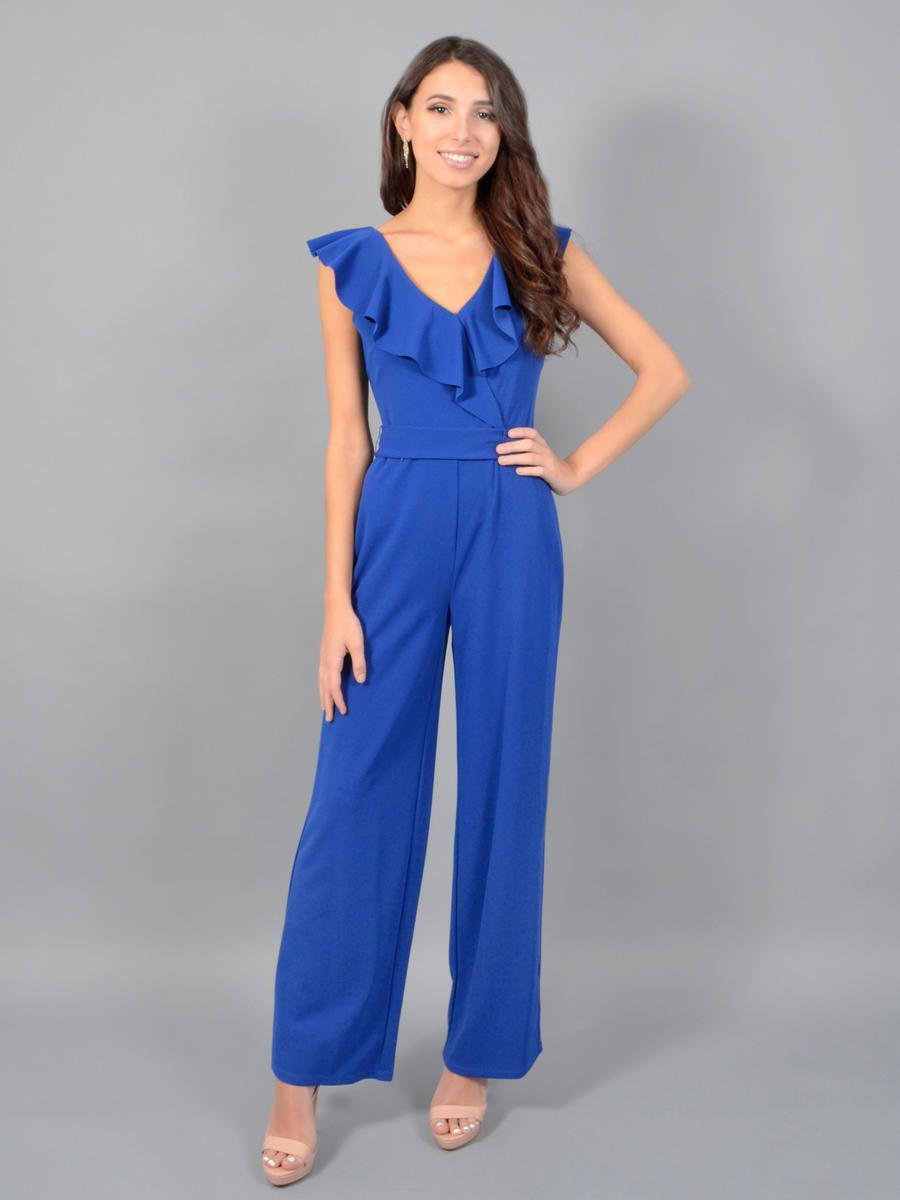 bebe blue jumpsuit