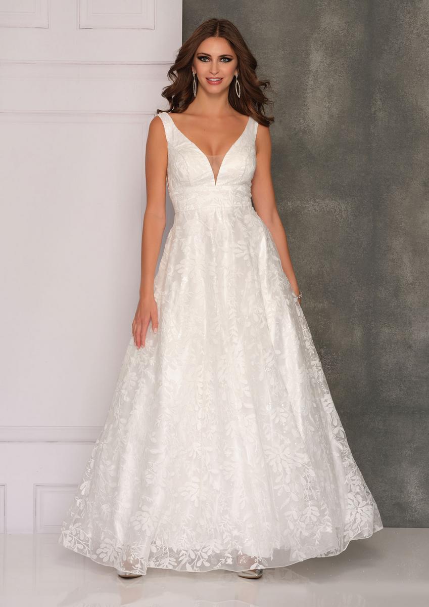 Dave and Johnny - Print Bridal Gown A10591