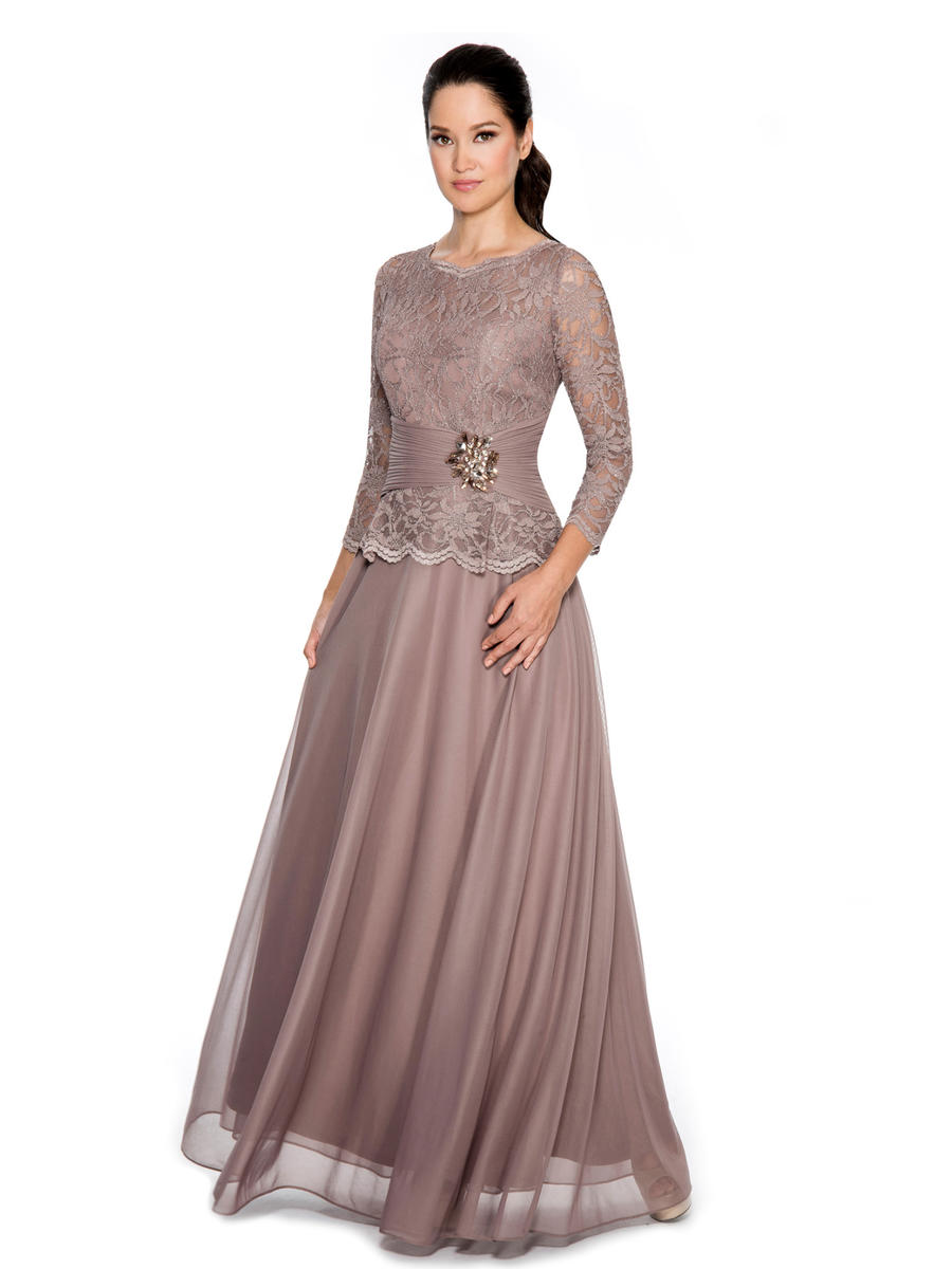 CACHET - Lace Embellished Long Sleeve Dress