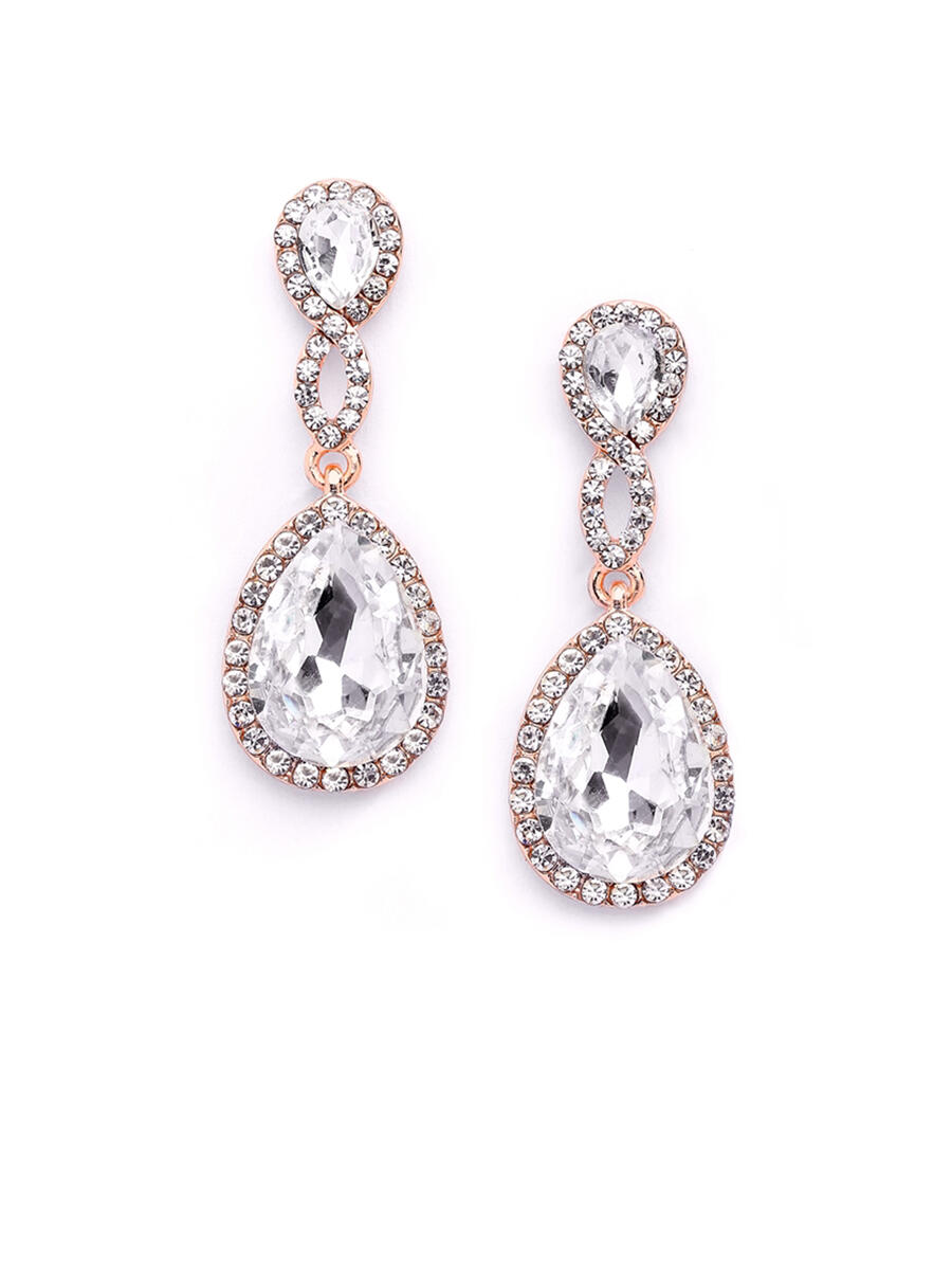 MARIELL - Top-Selling Rose Gold Crystal Teardrop Earrings wi 4547E