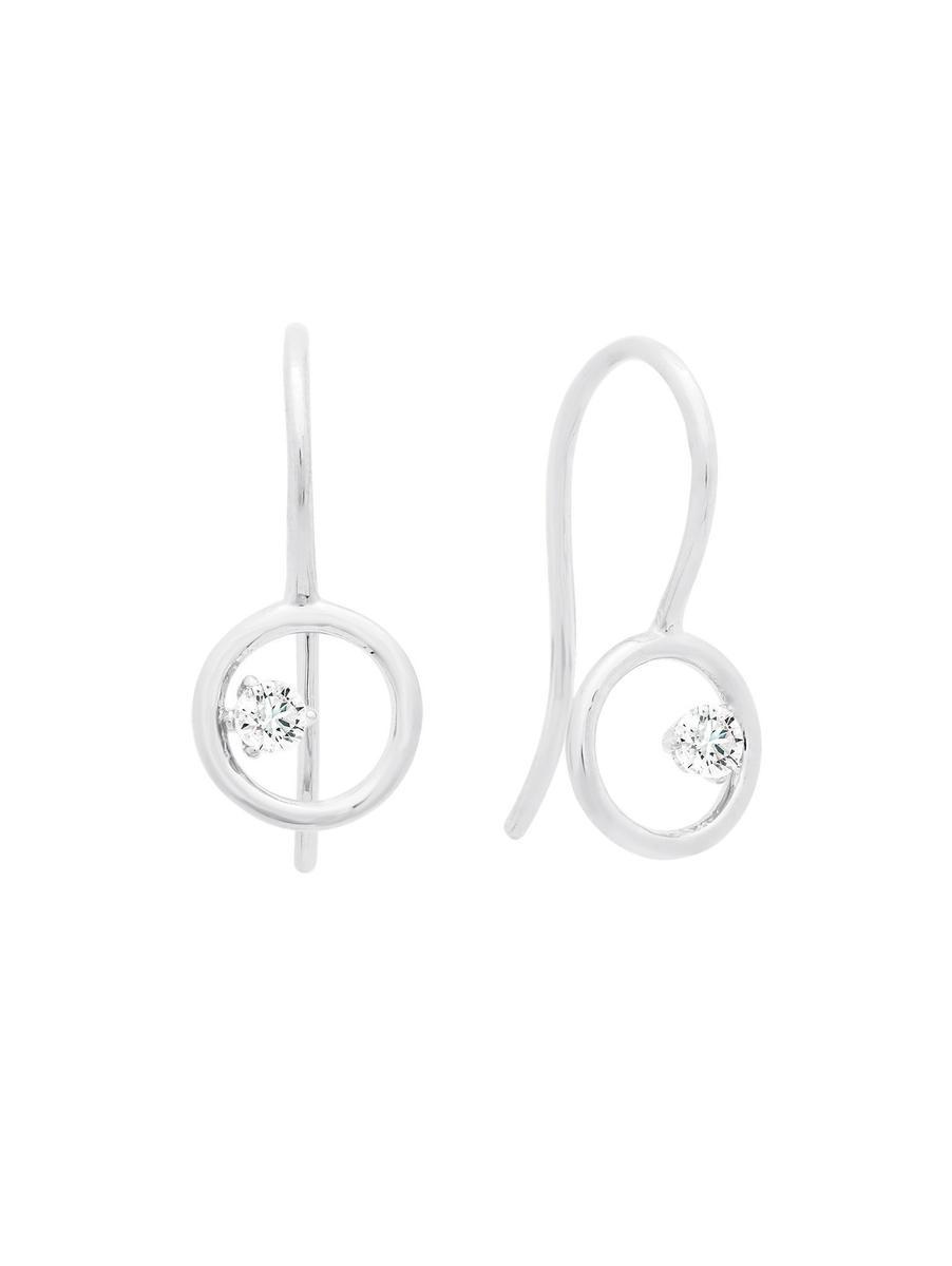 CRISLU - Sterling Silver Hook Earring