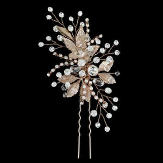DS BRIDAL    DAE SUNG . - Flower With Rhinestone Hair Pin