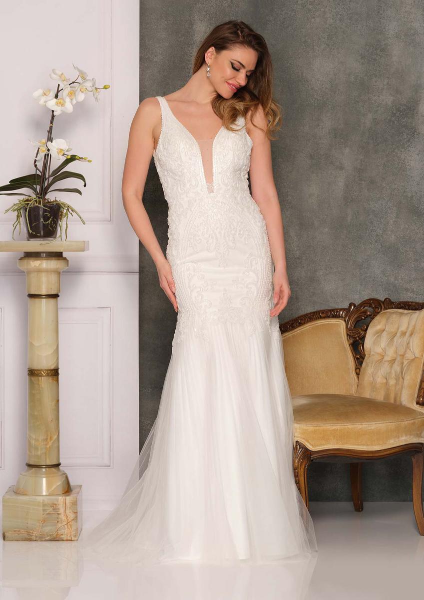 Dave and Johnny - Tulle Beaded Bridal Gown A10382