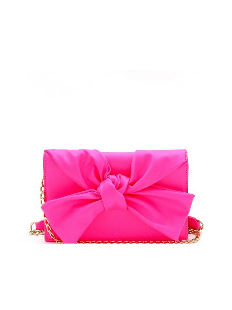 Melrose Style Faire - Large Bow Leather Clutch CL0170-L