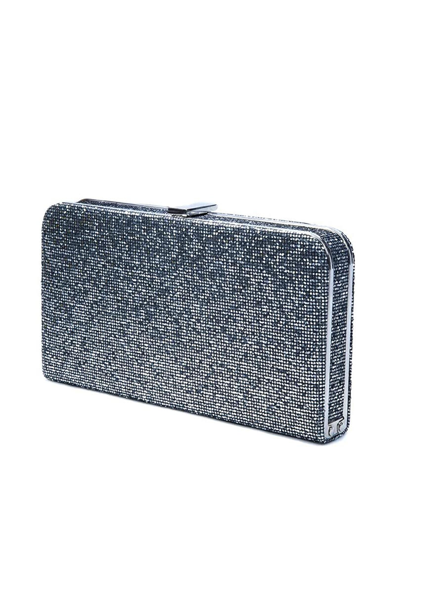 Lady Couture - Large Glitter Hard Case Clutch