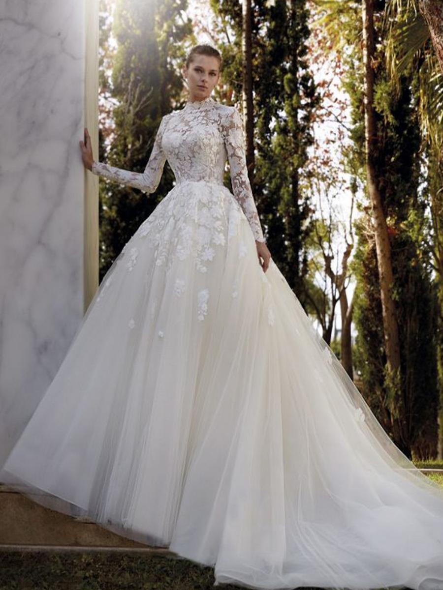 Demetrios Bridal - Ball gown,long sleeve 1185