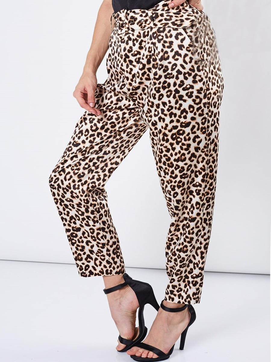 DO + BE - Waist Belt Leopard Pants PD17206YA