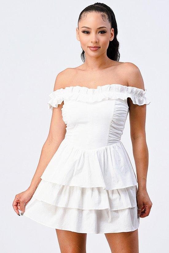 PRIVY - Off The Shoulder Ruffle Dress PD71788N