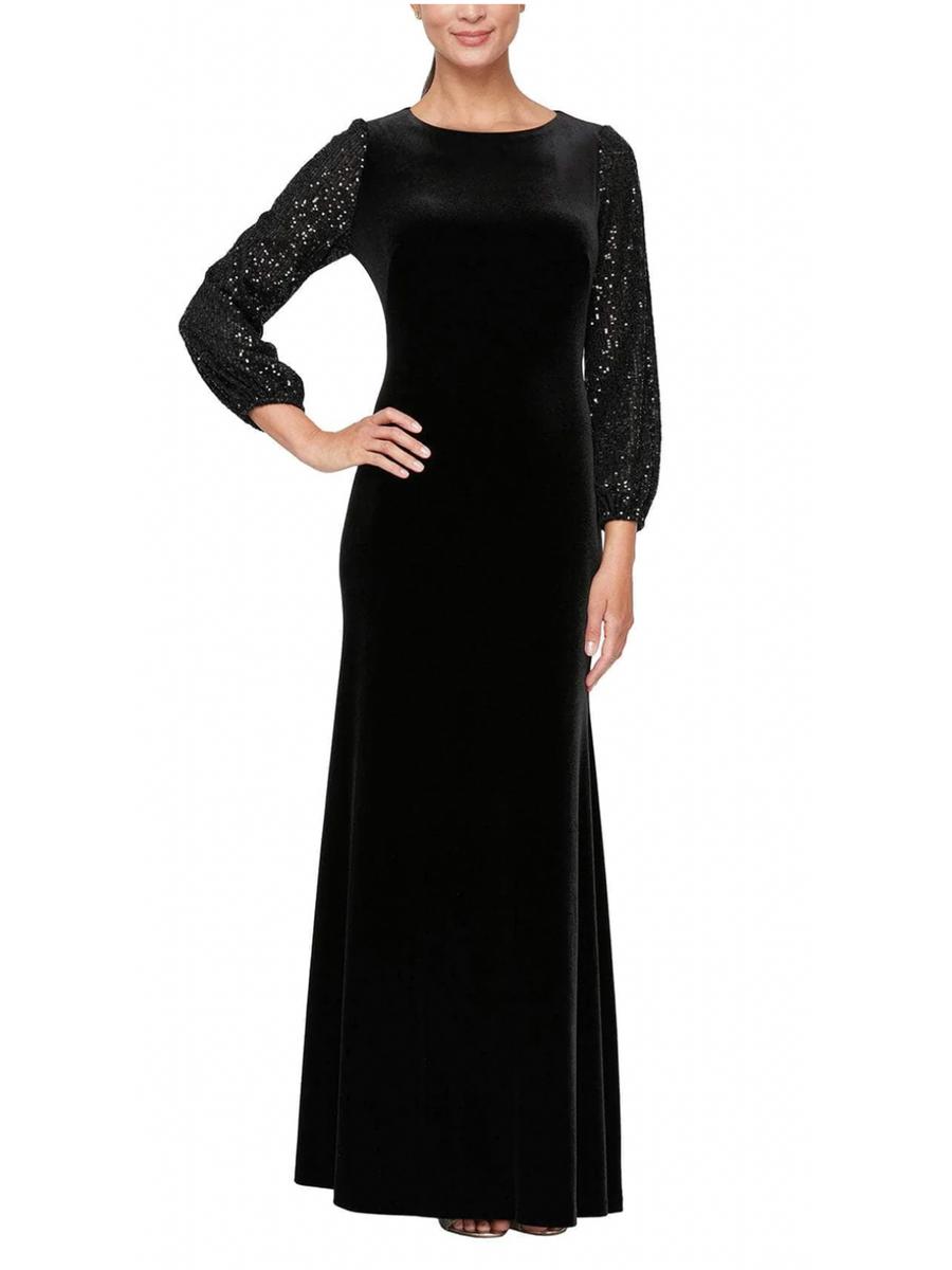 ALEX APPAREL GROUP INC - Long Sleeve Sequin Gown 81919041