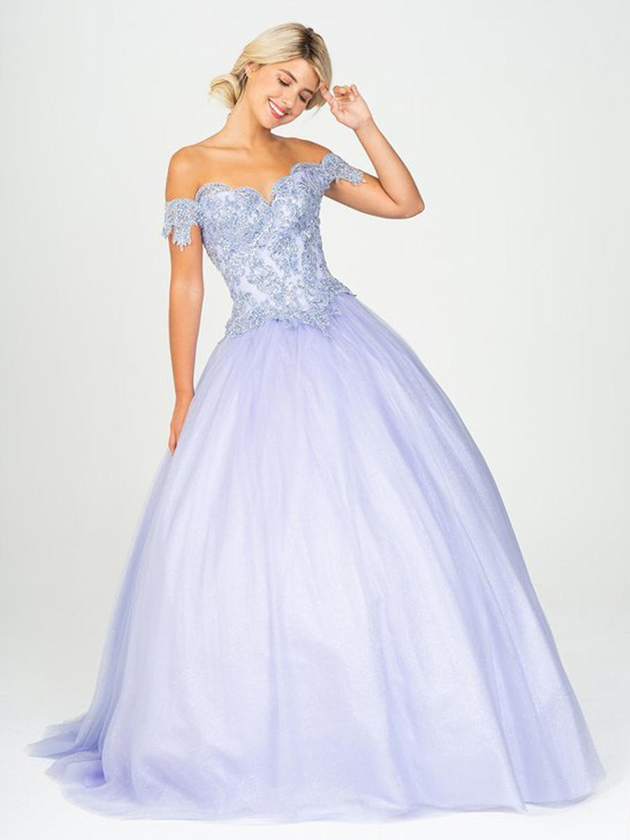 Fashion Eureka - Tulle Ballgown Off The Shoulder Embroidered Bodice 9300
