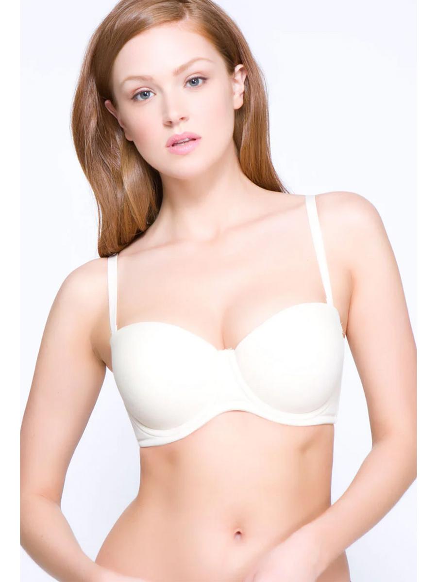 qt Intimates 2 Fit U Dance Bra with Clear Straps and Back