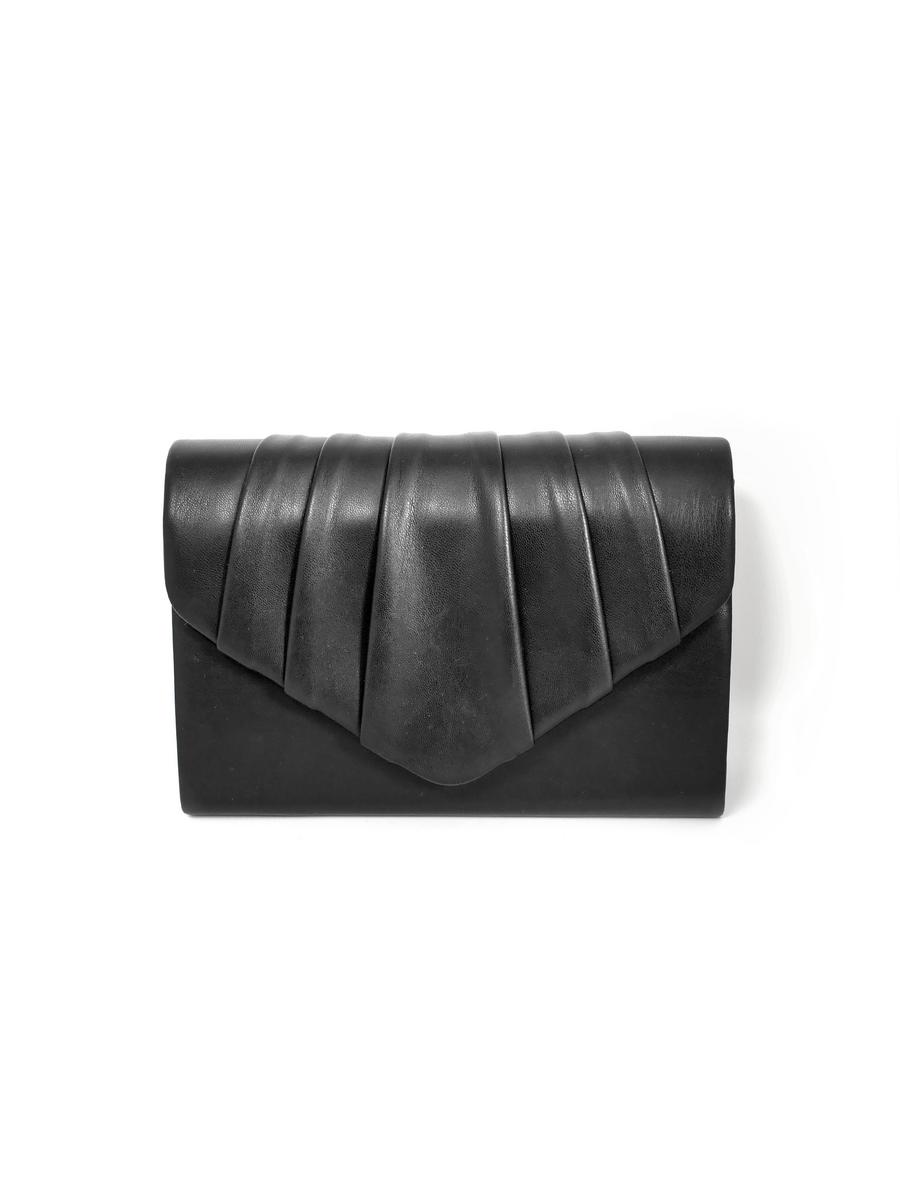 PERRY WHITE - Pleated Faux Leather Clutch AG0015