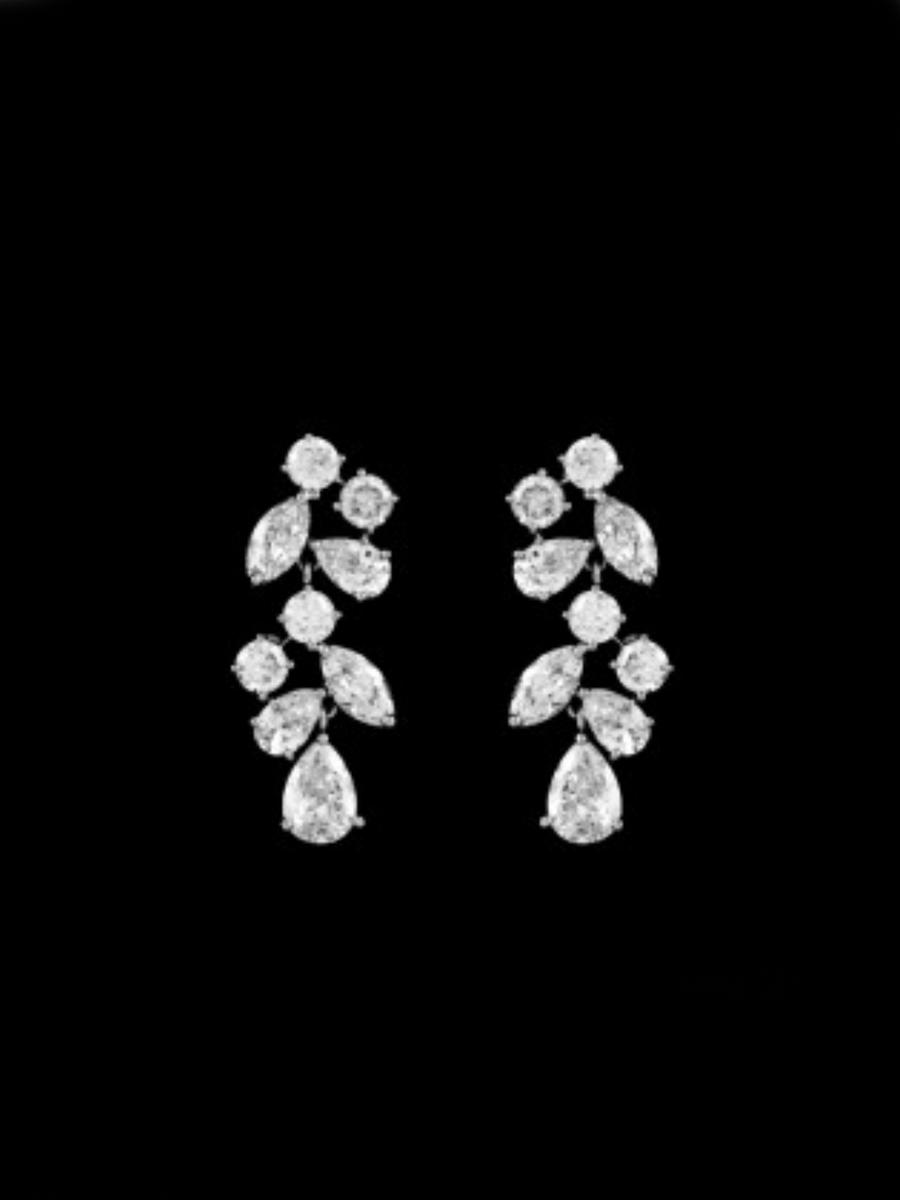 DS BRIDAL    DAE SUNG . - Cubic Zirconia Clip On Earring EA-05C