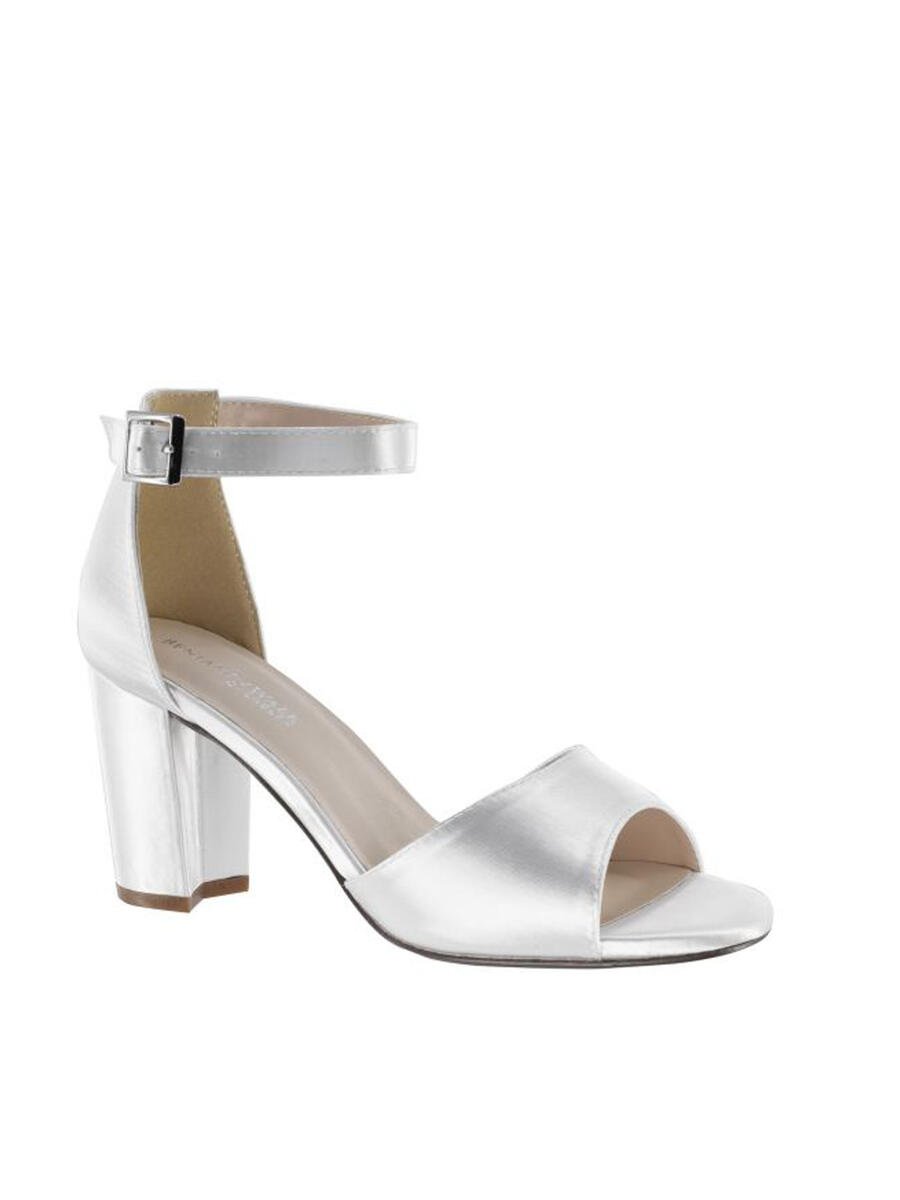Touch Ups and Dyables - Chunky Heel back and Ankle Strap AMAYAWHITE