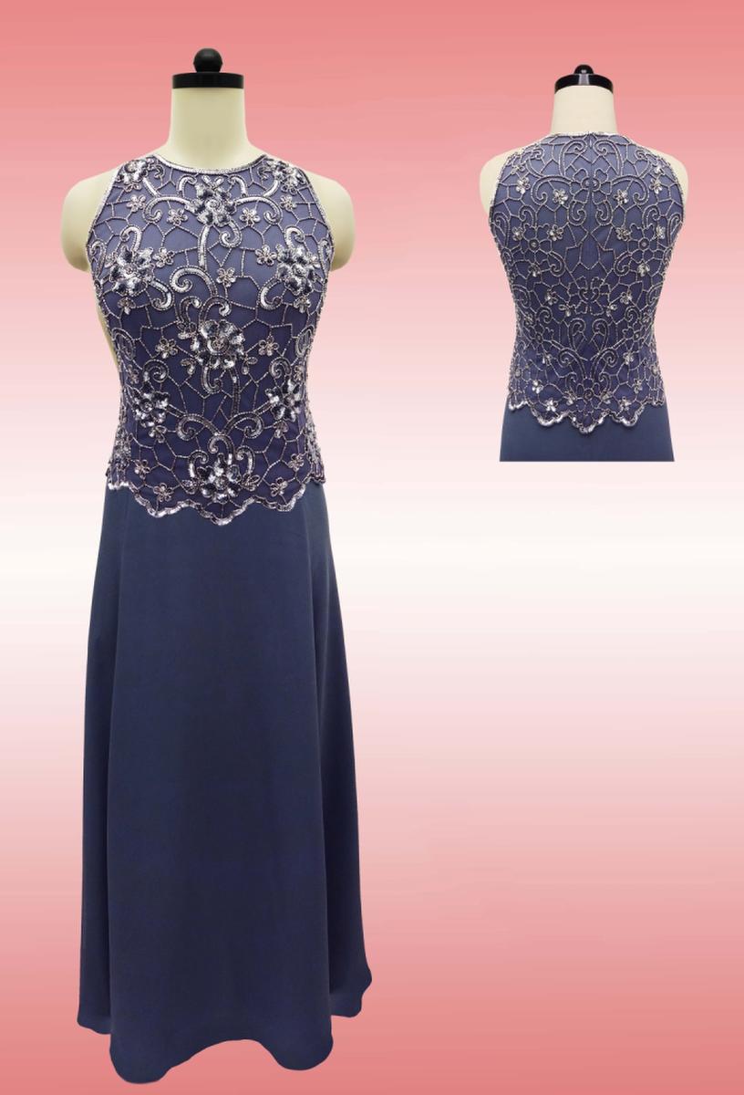JKARA - Jersey Mock Top Beaded Gown 5160N