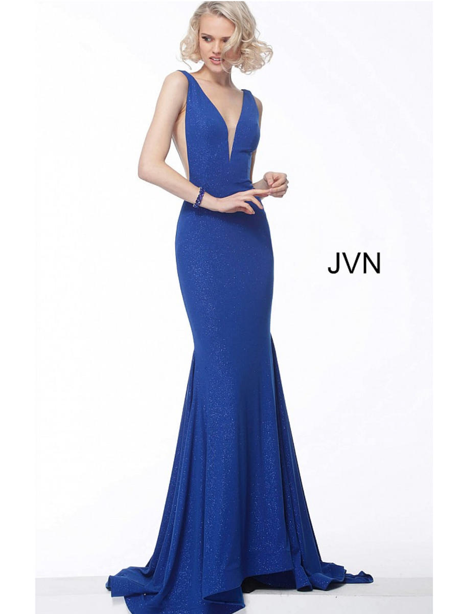 Jovani - Lycra Metallic Gown