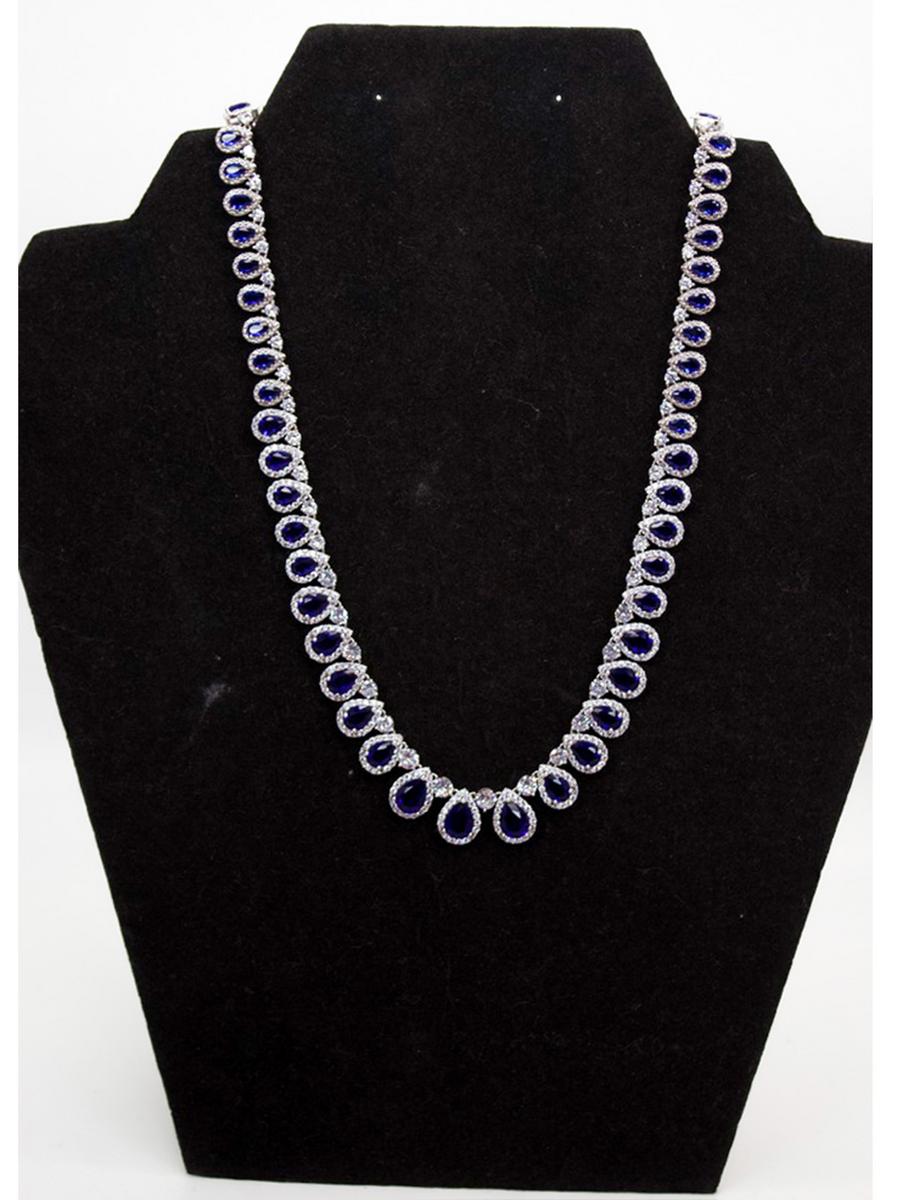 White Gem Design USA - Cubic Zirconia Round Necklace