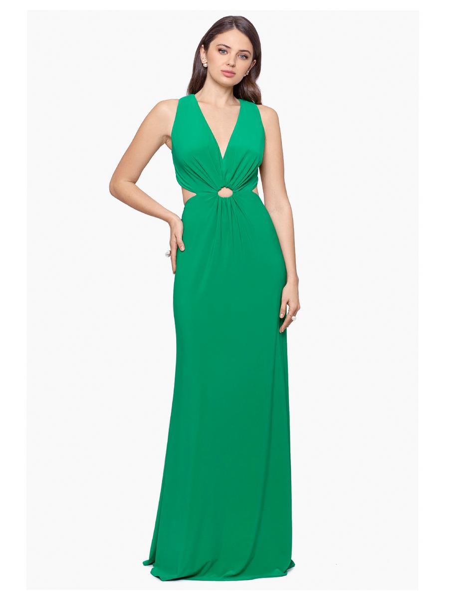 Betsy & Adam, Ltd. - Jersey Gown Side Cut Outs A25153