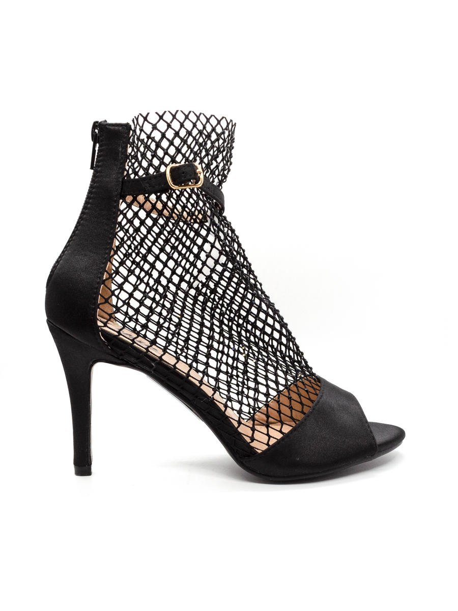 Lady Couture - High Heel Glitter Mesh Open Toe
