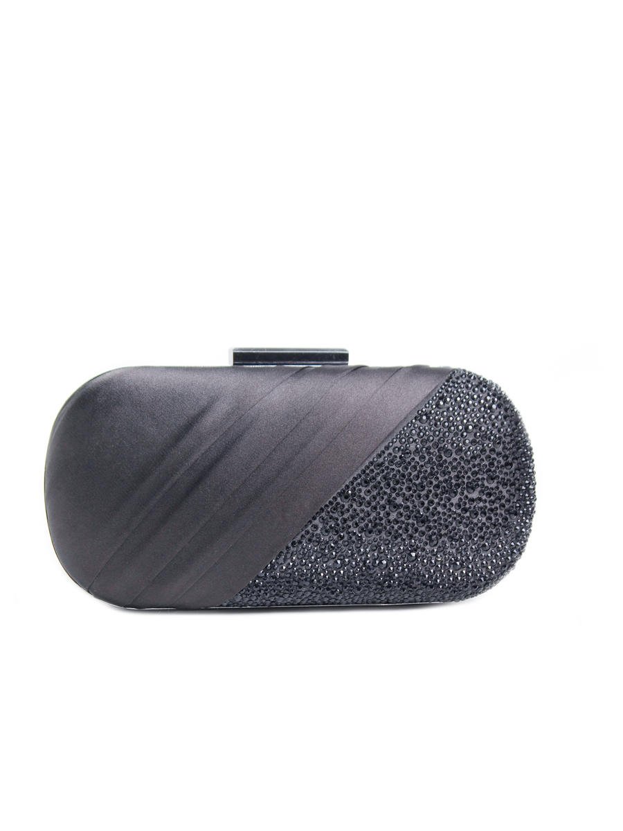 Lady Couture - Embellished Oval Hard Frame Clutch