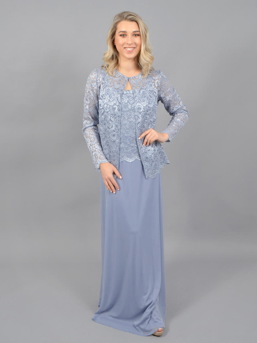 Mike - 2 Piece Chiffon Gown-Lace Jacket 650322
