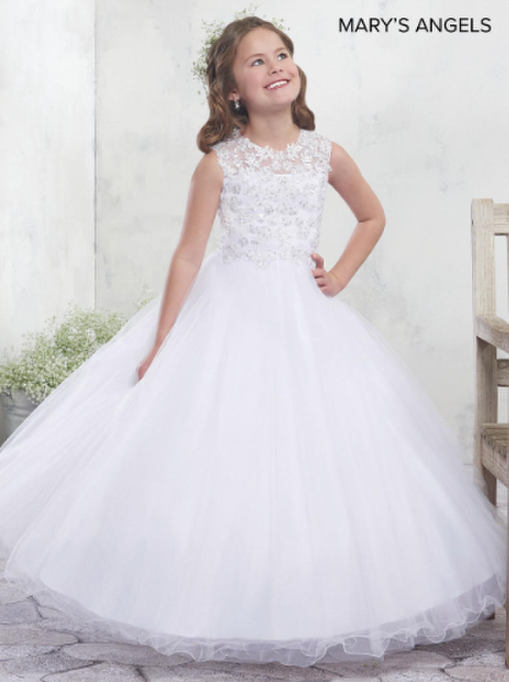 Marys Bridal - Illusion Lace Bodice Kids Ball Gown