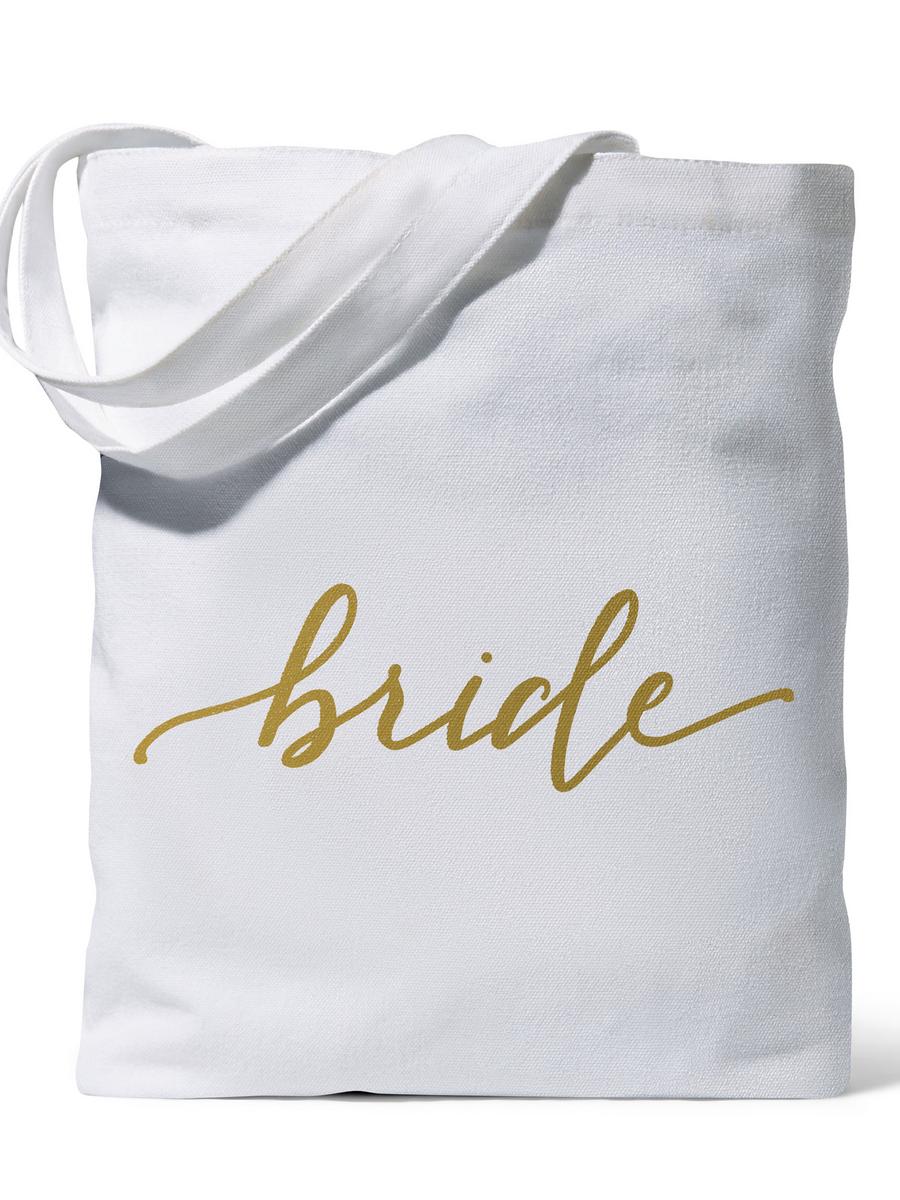 Samantha (Faire) - Bride Tote Bag In Canvas Diamond BRIDETOTDIA