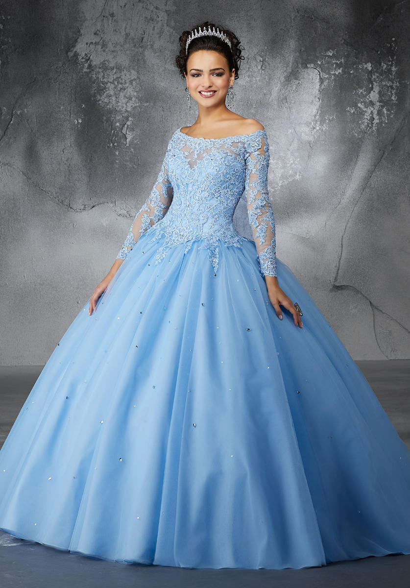 Morilee - Strapless Embellished Tulle Ball Gown