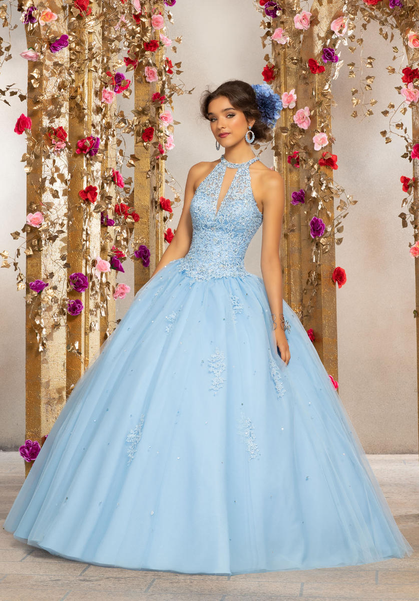 Morilee - Halter Lace & Tulle Sweet Sixteen Gown