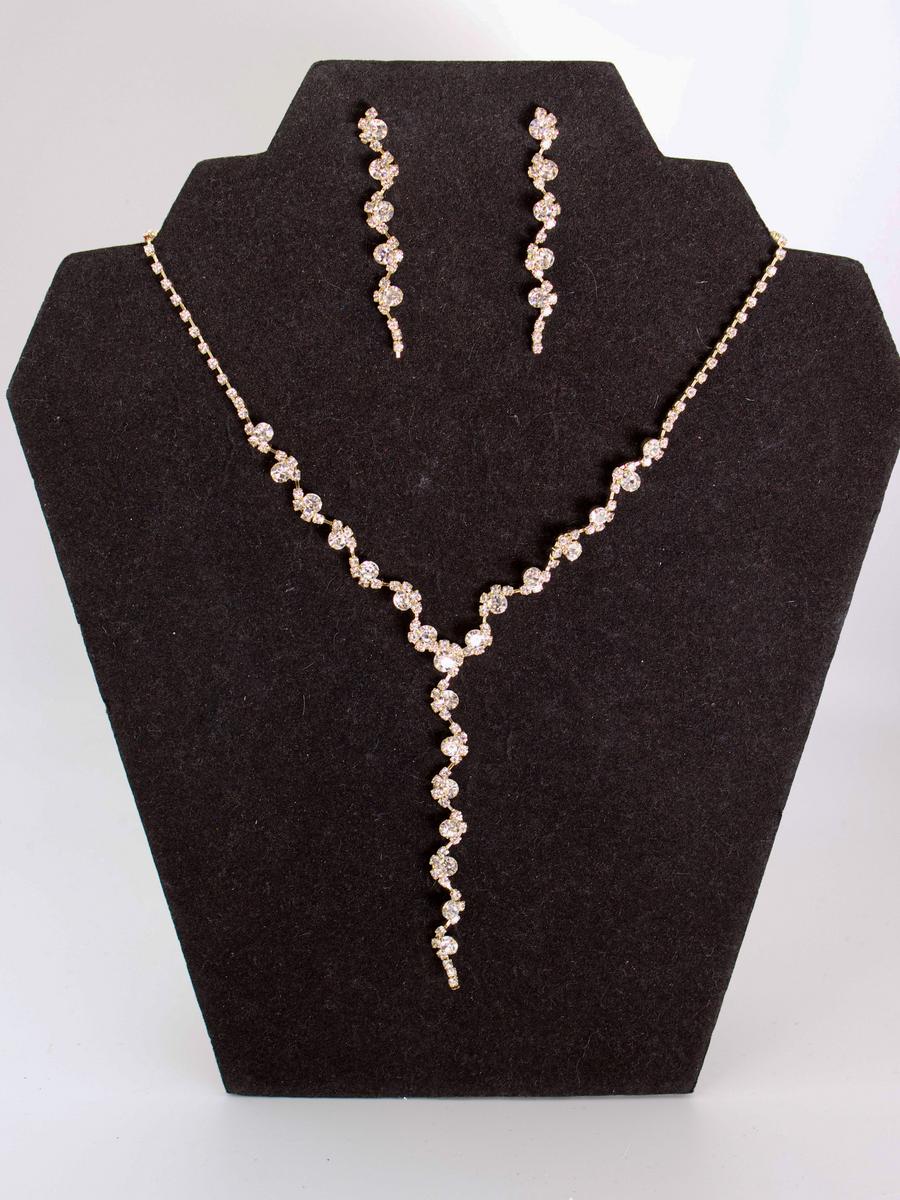 STYLE BY SOPHIE INC. - Long Rhinestone Drop Earring Necklace Set A-Y-LONG