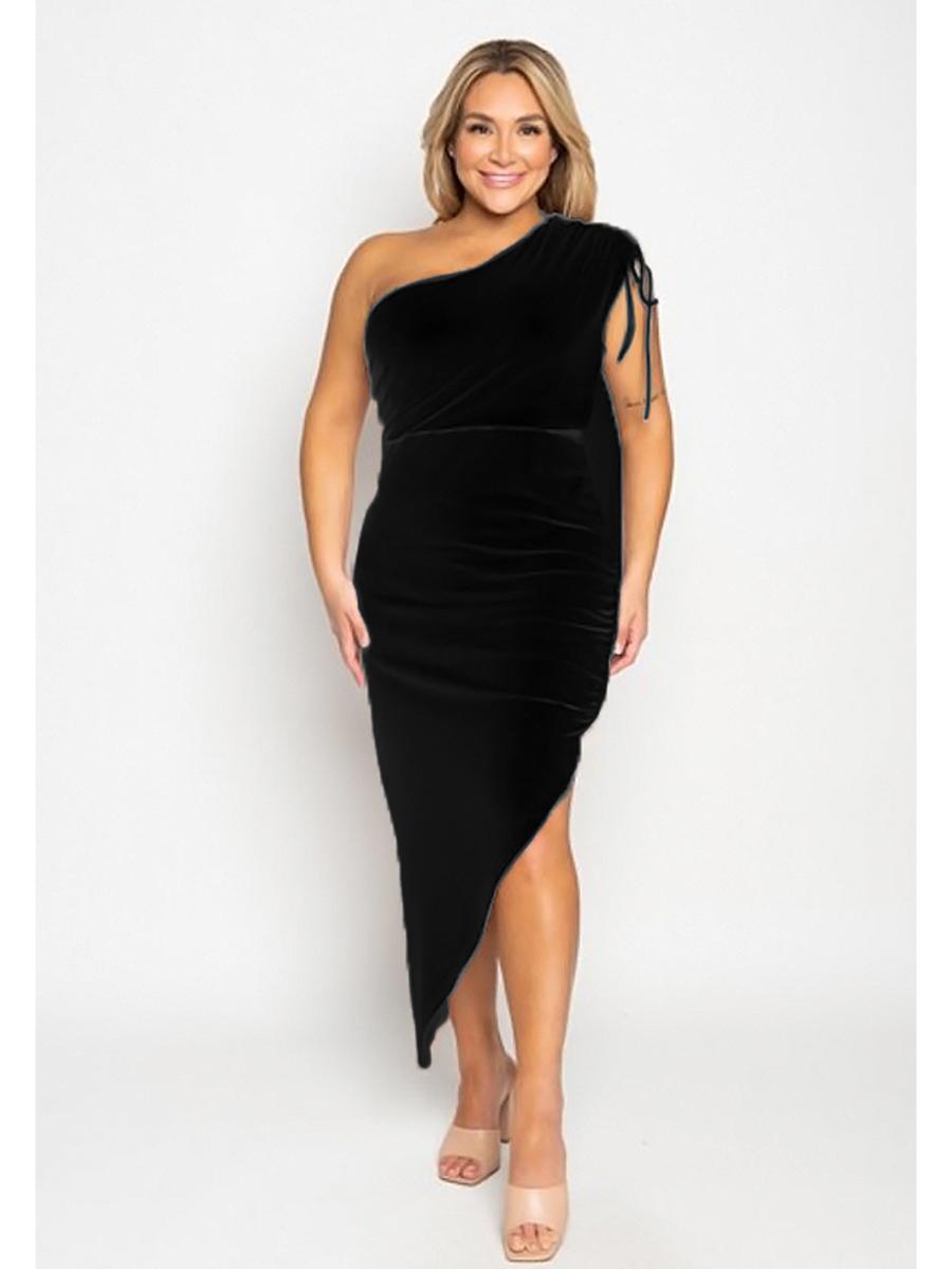 Curve Market - One Shoulder Dress 3D091410221