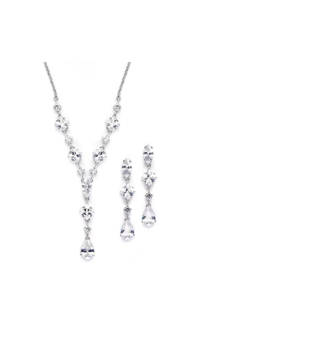 MARIELL - CZ Wedding Necklace & Earrings Set 3564S
